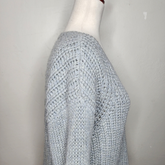 Eileen Fisher The Fisher Project Gray Crew Neck High Low Sweater Size Small - Picture 3 of 12